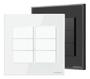 Imagem de Interruptor 4x4 com tecla fisica 6 botoes zigbee preto
