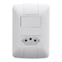 Imagem de Interruptor Aria 1 Tecla Simples e Tomada 20A 4x2 com Placa Branco Tramontina