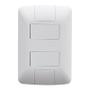 Imagem de Interruptor Aria 2 Teclas Simples 4x2 com Placa Branco Tramontina