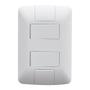Imagem de Interruptor Aria 2 Teclas Simples 4x2 com Placa Branco Tramontina