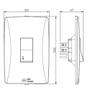 Imagem de Interruptor Campainha 4X2 Vertical Petra Com 10 Unidades