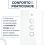 Imagem de Interruptor Casa Inteligente Wifi 3 Botões Touch Led Alexa Smart File Tuya
