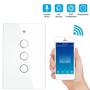 Imagem de Interruptor Casa Inteligente Wifi 3 Botões Touch Led Alexa Smart File Tuya