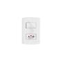 Imagem de Interruptor Com 1 Tecla Simples e 1 Tomada 2P+T 10/20A 250V Com Placa 4x2 Branco 