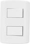 Imagem de Interruptor Com 2 Teclas Simples Com Placa 4x2 Branco  - pluzie