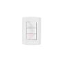Imagem de Interruptor Com 3 Teclas Simples Com Placa 4x2 Branco 