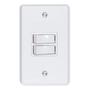 Imagem de Interruptor com placa 2x4 2 tecla 6a 250v ref. 1918 ilumi