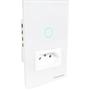 Imagem de Interruptor com Tomada Inteligente 1 Botão Touch Wi-Fi Branco Novadigital IT-WK-01-W / IT-WK-02-W1