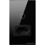 Imagem de Interruptor Com Tomada Inteligente 1 Botão Touch Wi-Fi Preto Novadigital IT-WK-01-B / IT-WK-02-B1