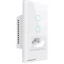 Imagem de Interruptor  Com Tomada Inteligente 2 BotõesTouch Zigbee 4x2 Novadigital ZIT-WK-02 -B / ZIT-ZB-02-B2