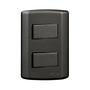 Imagem de Interruptor de 2 Teclas Simples, Modular, com Placa 4x2 e Suporte