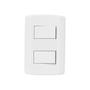 Imagem de Interruptor de 2 Teclas Simples, Modular, com Placa 4x2 e Suporte