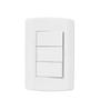 Imagem de Interruptor de 3 teclas simples branco Modular Pluzie