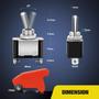 Imagem de Interruptor de Chave de Balanço Nilight 90014E 12V 20A com Capa Vermelha - Pacote com 5