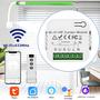 Imagem de Interruptor de Cortina Inteligente WiFi 433MHz Tuya - Controle Remoto via Alexa e Google Home