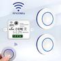 Imagem de Interruptor de Luz Sem Fio RF 433MHz 10A - Mini Botão Redondo com Controle Remoto