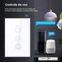 Imagem de Interruptor de Luz Smart WiFi Bluetooth Touch - Sem Fio Neutro - 1/2/3/4 Gangues - Compatível com Alexa e Google