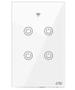 Imagem de interruptor de luz Smart wifi de toque sem fio casa inteligente 4 Botões de luz
