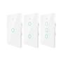 Imagem de Interruptor de Luz Wi-Fi Inteligente (EUA/120V) - Painel de Toque 1/2/3 Gangues - Compatível com Alexa e Google Home