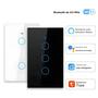 Imagem de Interruptor de Parede Inteligente Wi-Fi/Bluetooth/RF433 - 1/2/3/4 Gangues com Sensor de Toque LED