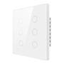 Imagem de Interruptor de Parede Inteligente WiFi/ZigBee 4x4 - Touchscreen de Vidro - Compatível com Alexa