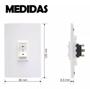 Imagem de Interruptor de Persianas e Cortinas + Placa 4x2 Branco Clean Margirius