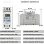 Imagem de Interruptor de Tempo Digital Programável 7 Dias - Controle de Relé AC 12V/24V/48V