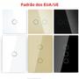 Imagem de Interruptor De Toque De Parede De Vidro Cristal LED Padrão UE EUA 1/2/3 Gang Sensor Interruptor De