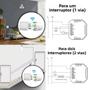 Imagem de Interruptor Dimmer LED WiFi Inteligente 1/2 Vias DIY Compatível Com Alexa Google Home Tuya Smart