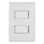Imagem de Interruptor Duplo 10a 4x2 Branco Embutir Liz Tramontina