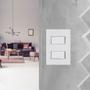 Imagem de Interruptor Duplo 10a 4x2 Branco Embutir Liz Tramontina