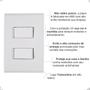 Imagem de Interruptor Duplo 10a 4x2 Branco Embutir Liz Tramontina