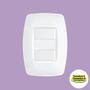 Imagem de Interruptor Duplo 2 Teclas Simples Com Placa Fame Elegance