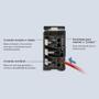 Imagem de Interruptor Duplo 4x2 (Paralelo + Simples) Com Led Placa e Suporte Branco Legrand
