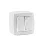 Imagem de Interruptor duplo simples monobloco 10a 250v slim box tomada de acender