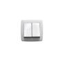 Imagem de Interruptor duplo simples monobloco 10a 250v slim box tomada de acender