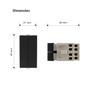 Imagem de Interruptor Duplo Simples Preto Fosco Clean MarGirius