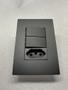 Imagem de Interruptor Duplo Simples + Tomada 10 A - Recta Black Fosco