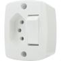Imagem de Interruptor Externo Ilumi Retangular Branco 1 Simples+Tomada 10A 16544Pct - Kit C/10