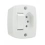 Imagem de Interruptor Externo Ilumi Retangular Branco 1 Simples+Tomada 10A 16544Pct - Kit C/10