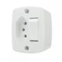 Imagem de Interruptor Externo Ilumi Retangular Branco 1 Simples+Tomada 10A 16544Pct - Kit C/10