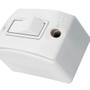 Imagem de Interruptor Externo Perlex Retangular 1 Simples Branco 170Brc/10 - Kit C/10