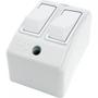 Imagem de Interruptor Externo Perlex Retangular 2 Simples Branco 172Brc/10 - Kit C/10