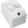 Imagem de Interruptor Externo Perlex Retangular Branco 1 Simples+Tomada 10A 170/11Brc/10 - Kit C/10