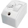 Imagem de Interruptor Externo Perlex Retangular Branco 1 Simples+Tomada 10A 170/11Brc/10 - Kit C/10