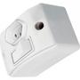 Imagem de Interruptor Externo Perlex Retangular Branco 1 Simples+Tomada 20A 170/15Brc/10 - Kit C/10