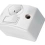 Imagem de Interruptor Externo Perlex Retangular Branco 1 Simples+Tomada 20A 170/15Brc/10 - Kit C/10