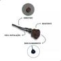 Imagem de Interruptor Gota Redondo Marrom 2 Pinos Com Cabo 10Cm
