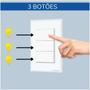 Imagem de Interruptor Intelig 3Botões Zigbee Tecla Física 4X2 - Preto