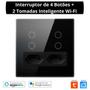 Imagem de Interruptor Inteligente 4x4 4 Botoes e 2 tomadas smarth tuya